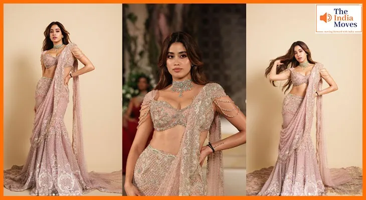 पेस्टल लहंगे में रैंप पर उतरीं जाह्नवी कपूर, दिलकश अंदाज़ ने लूटी महफिल